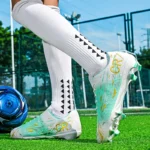 Best-selling Football Shoes for Boys Girls with Faux Leather Upper Anti-slip Comfortable Long Small Studs All Seasons Size 34-45 - Image 5